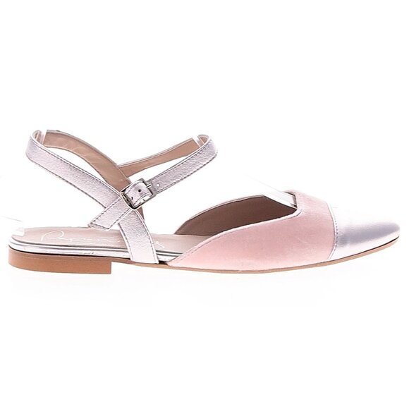 NEW Papanatas Eli Handmade Velvet Leather Ankle Strap Buckle Slingback Flat 37 - Picture 1 of 3